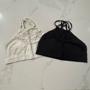 Zoe & Bella Black and White Lace Bralette